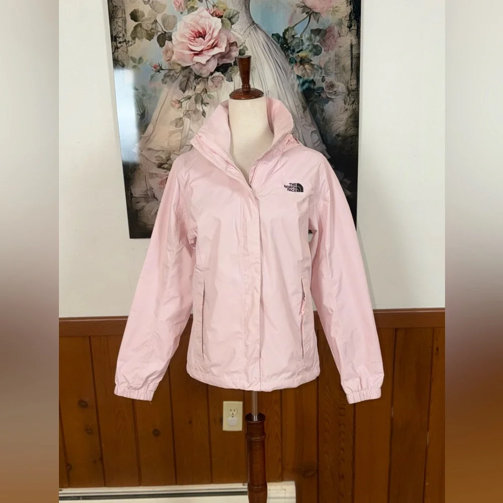 Super Nice The North Face Resolve Pale Pink Hooded Rain Jacket - Picture 2 of 7